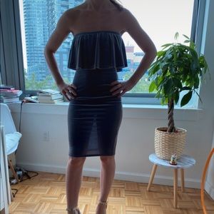 Missguided velvet grey dress